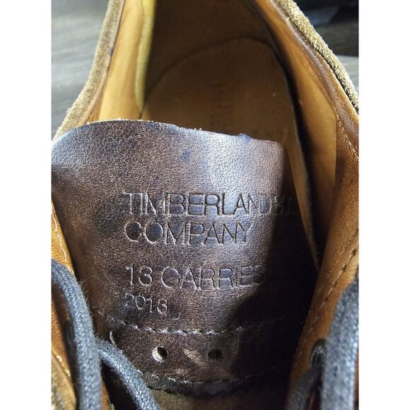 Timberland Boot Company 13 Carries Brown Plain Toe Oxford Derby Suede Men’s Sz 9 - Picture 10 of 11